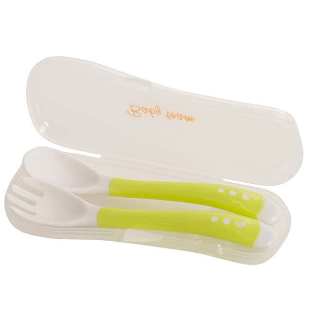Товары по уходу - Набор для кормления Baby Team Вилка и ложечка в футляре (6105)#2