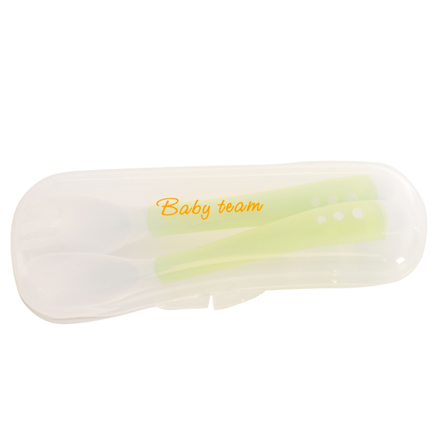 Товары по уходу - Набор для кормления Baby Team Вилка и ложечка в футляре (6105)#3