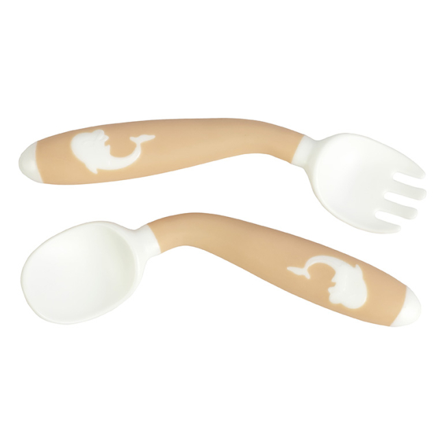 Товары по уходу - Набор для кормления Baby Team Вилка и ложечка с гибкой ручкой (6120)#2