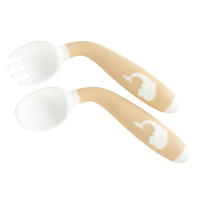 Товары по уходу - Набор для кормления Baby Team Вилка и ложечка с гибкой ручкой (6120)#3
