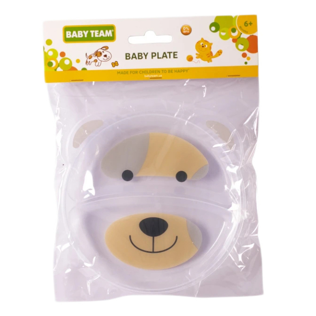 Товари для догляду - ​Тарілочка дитяча секційна Baby Team Собака (6000/2)#3