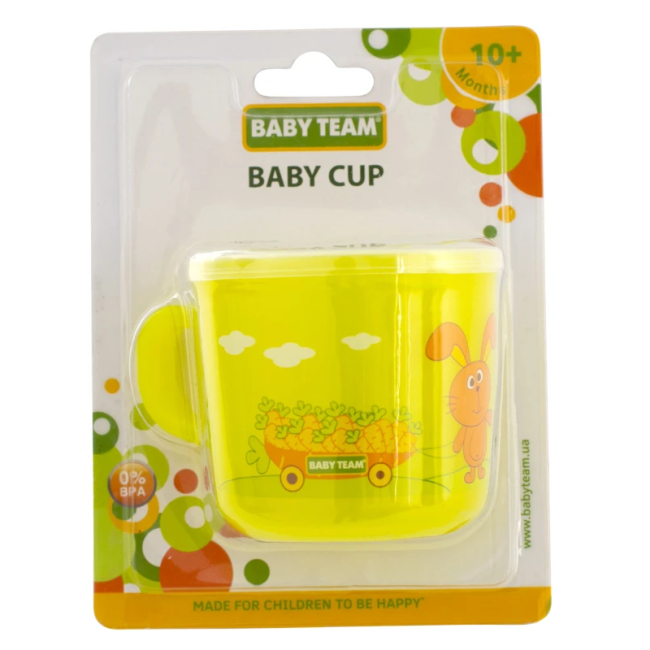Товари для догляду - ​Чашка дитяча Baby Team 200 мл жовта (6007/2)#3