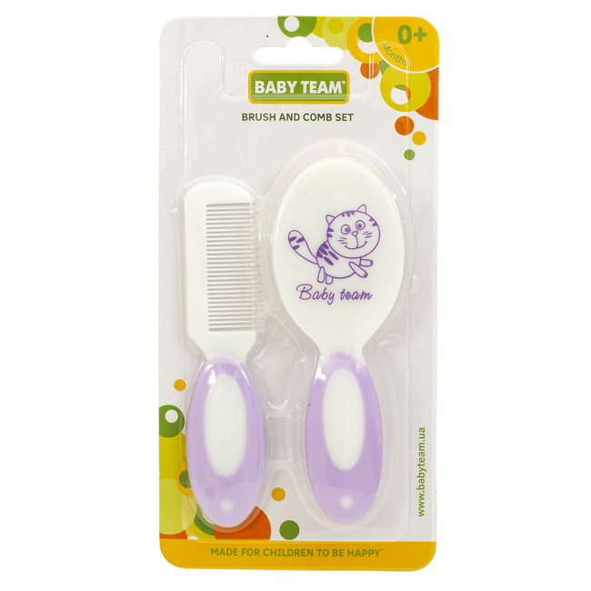 Товари для догляду - ​Набір гребінець та щітка Baby Team в асортименті (7106)#6