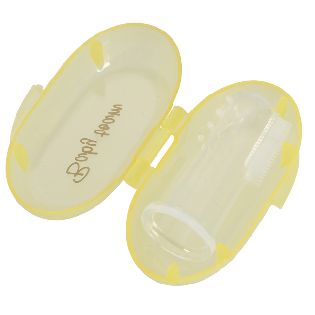 Товари для догляду - ​Зубна щітка-масажер Baby Team силіконова з контейнером (7200)#3