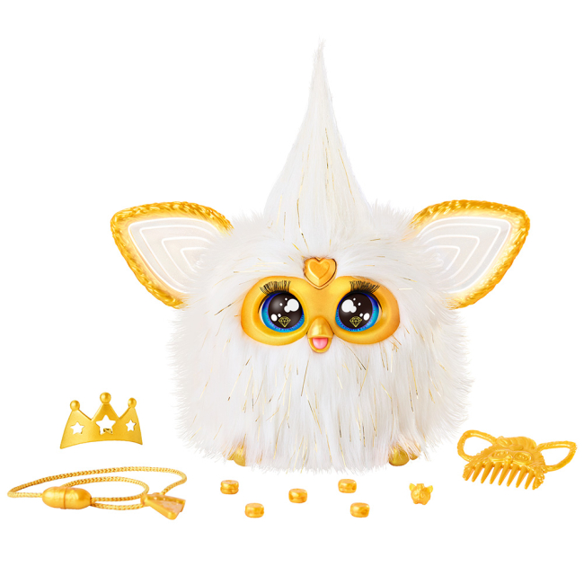 М'які тварини - ​Інтерактивна іграшка Furby Фербі Gold Glam з аксесуарами (G1938)#2
