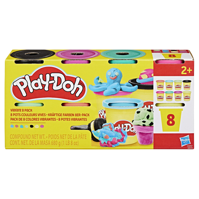 Набори для ліплення - Набір для ліплення Play-Doh Vibrant 8 кольорів (G0513/G0692)#2