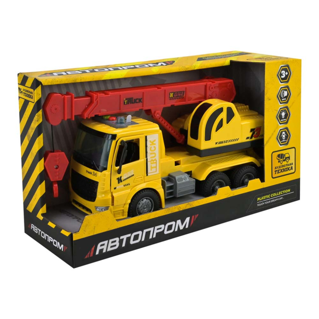 Транспорт и спецтехника - Подъемный кран Автопром желтый (AP9937)#3