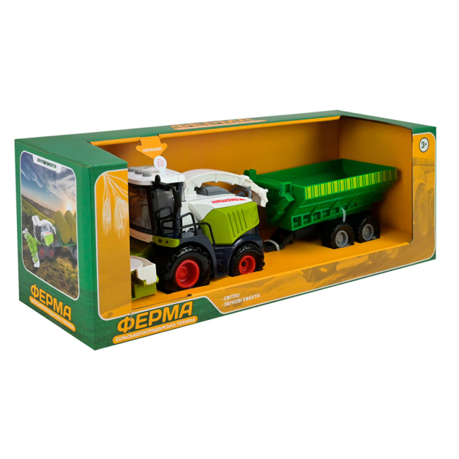 Транспорт и спецтехника - Игрушечный комбайн Solar С прицепом (AP9924)#3