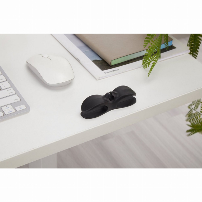 Меблі для геймерів - Органайзер для кабелів OfficePro Black (CM001B)#6