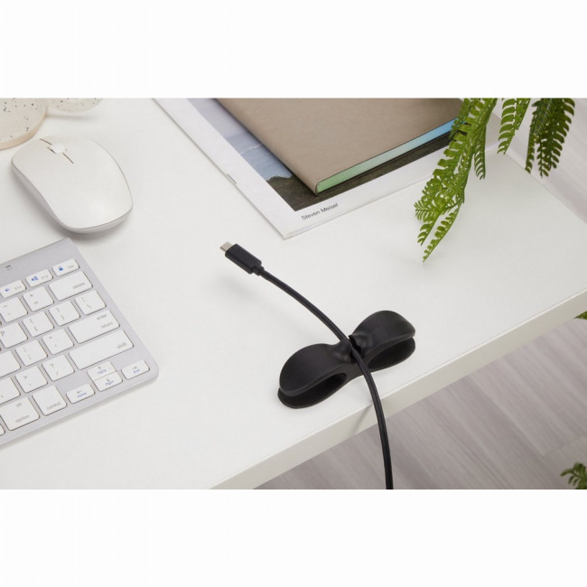 Меблі для геймерів - Органайзер для кабелів OfficePro Black (CM001B)#7