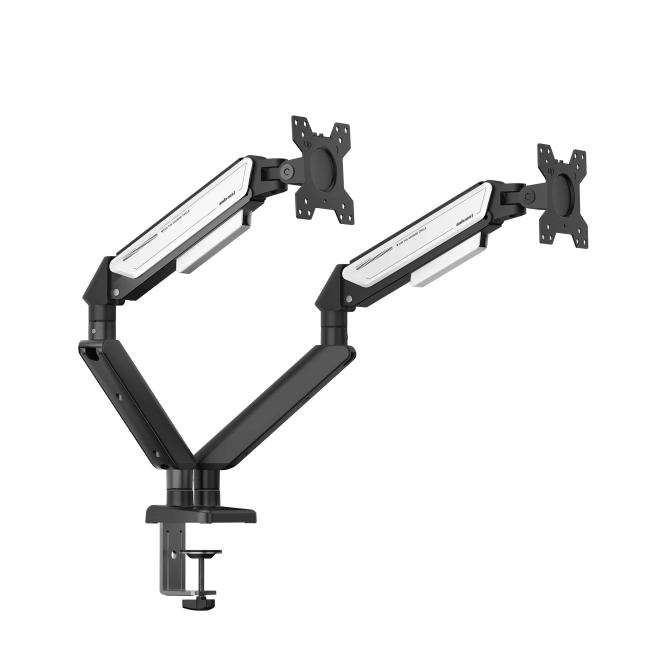 Меблі для геймерів - Настільне кріплення для монітора Anda Seat Stealth II Duo 17''-32'' Black & White (AD-W-A6D-2S-BW)#2