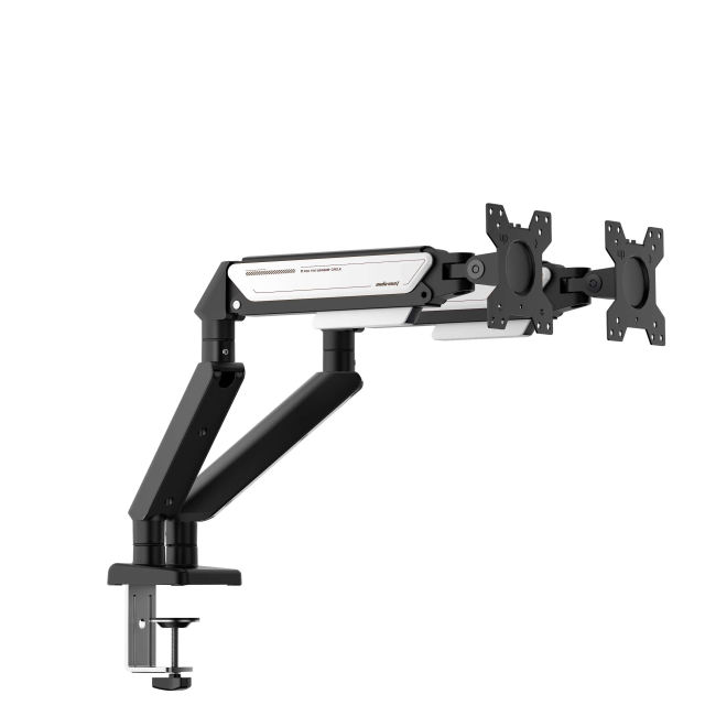 Меблі для геймерів - Настільне кріплення для монітора Anda Seat Stealth II Duo 17''-32'' Black & White (AD-W-A6D-2S-BW)#3
