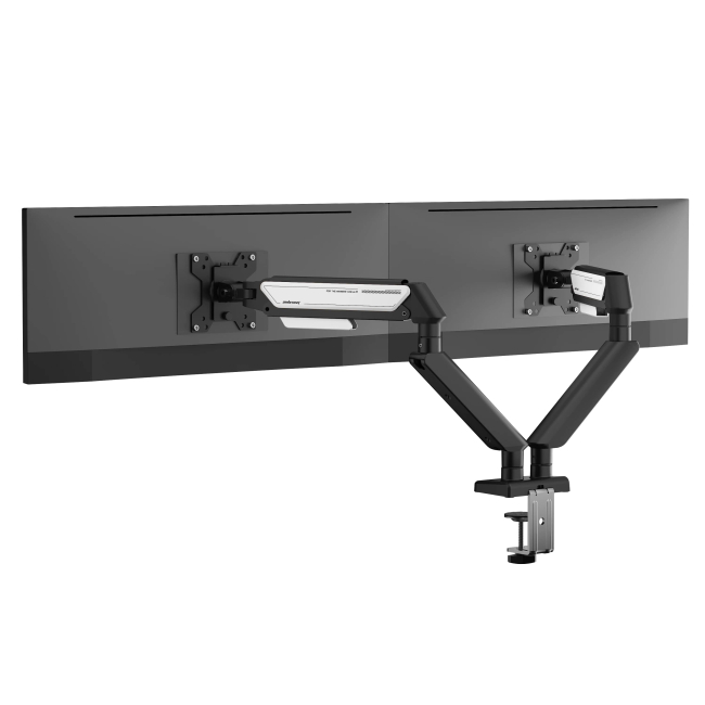 Меблі для геймерів - Настільне кріплення для монітора Anda Seat Stealth II Duo 17''-32'' Black & White (AD-W-A6D-2S-BW)#5