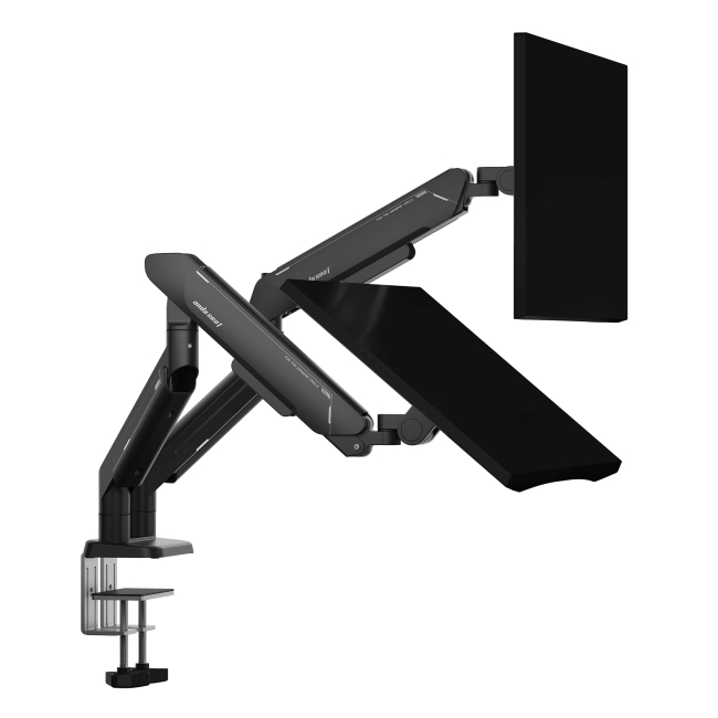 Меблі для геймерів - Настільне кріплення для двох моніторів Anda Seat Stealth PRO II Duo 17''-42'' Black (AD-W-A9-2S-BB)#5