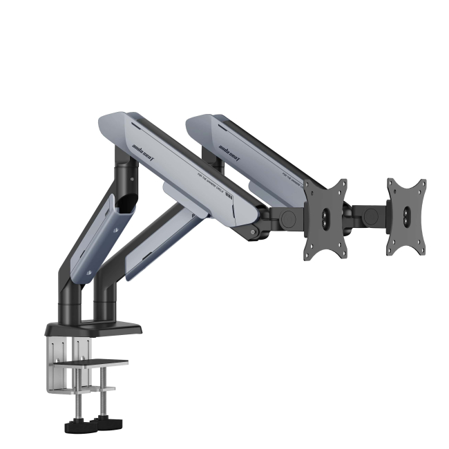 Меблі для геймерів - Настільне кріплення для двох моніторів Anda Seat Stealth PRO II Duo 17''-42'' Titanium (AD-W-A9-2S-BT)#2