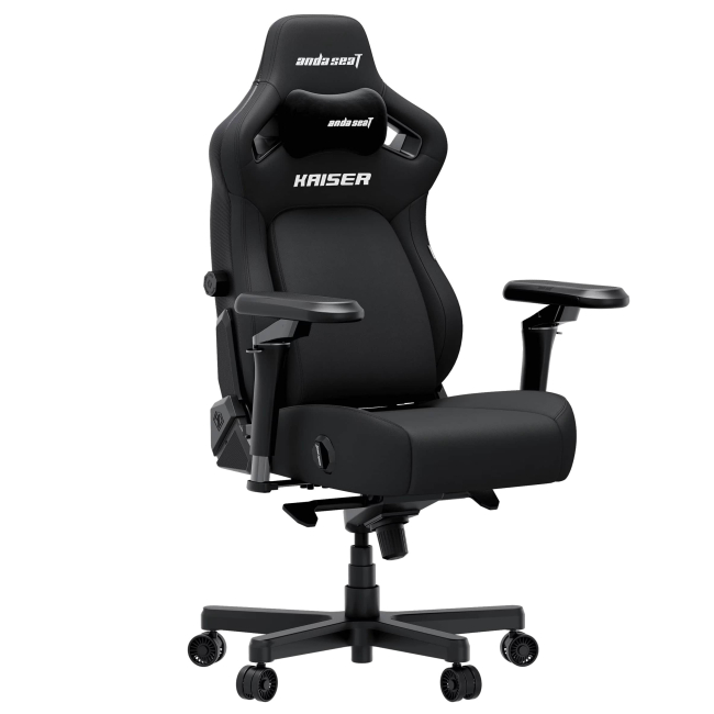 Меблі для геймерів - Крісло ігрове Anda Seat Kaiser 4 V2 Size XL Black Fabric (AD12YDDC-XLL-20-B-CF-03)#3