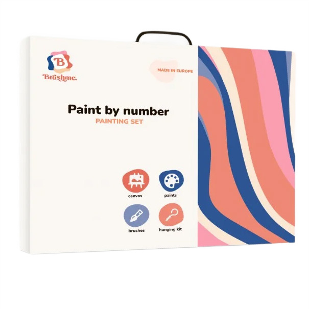 Товары для рисования - Картина по номерам Brushme Медвежонок с красным шарфом (BS54188)#2