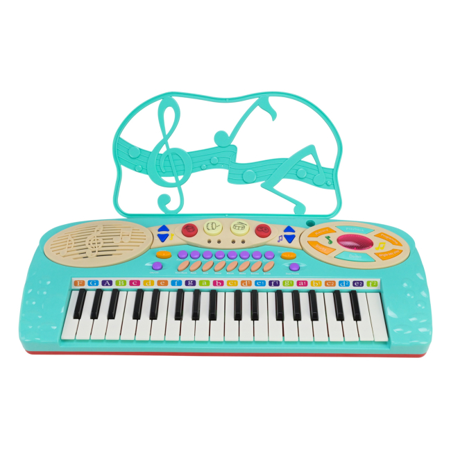 Музичні інструменти - Музичний інструмент Країна Іграшок Піаніно з мікрофоном та стільцем зелене (808-8/1)#2