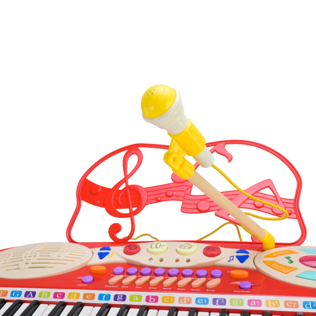 Музичні інструменти - ​Музичний інструмент Країна Іграшок Піаніно з мікрофоном та стільцем червоне (808-8/2)#3