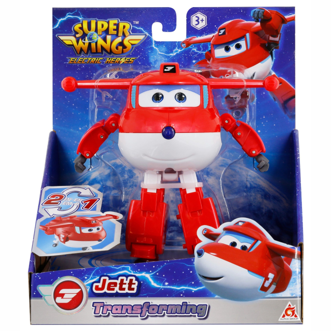 Фігурки персонажів - Фігурка-трансформер Super Wings Transforming Джетт (EU780210)#4