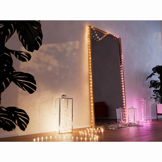 Меблі для геймерів - Гірлянда Smart LED Twinkly Candies Pearl RGB 100 IP20 6м USB-C кабель зелений (TWKP100RGB-G)#4