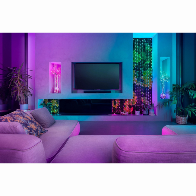 Меблі для геймерів - Гірлянда Smart LED Twinkly Candies Pearl RGB 100 IP20 6м USB-C кабель зелений (TWKP100RGB-G)#8
