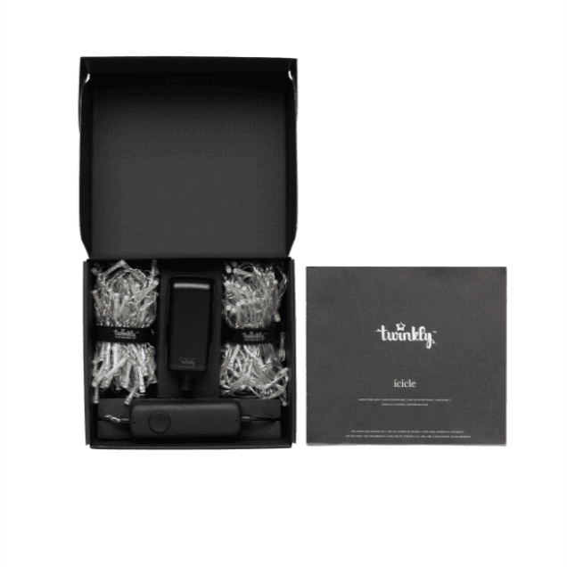 Меблі для геймерів - Гірлянда Smart LED Twinkly Icicle RGB 190 IP44 5м кабель прозорий (TWI190STP-TEU)#3