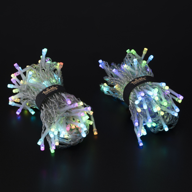 Меблі для геймерів - Гірлянда Smart LED Twinkly Icicle RGB 190 IP44 5м кабель прозорий (TWI190STP-TEU)#5
