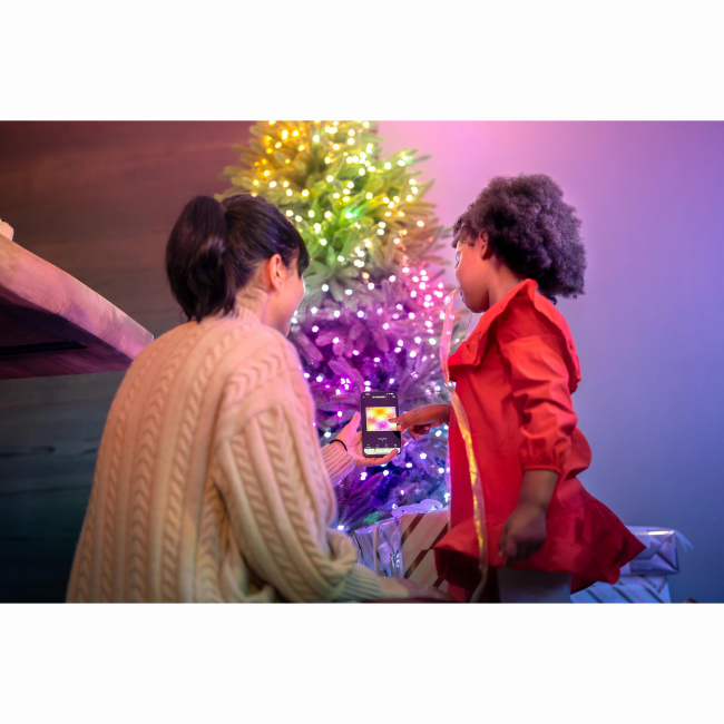 Меблі для геймерів - Гірлянда Smart LED Twinkly Strings Star RGB 200 IP20 12м USB-C кабель зелений (TWKS200RGB-G)#6