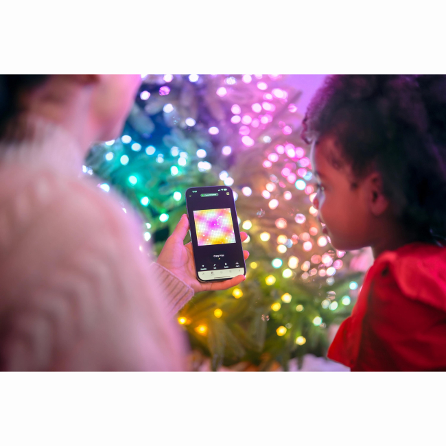 Меблі для геймерів - Гірлянда Smart LED Twinkly Strings Star RGB 200 IP20 12м USB-C кабель зелений (TWKS200RGB-G)#7