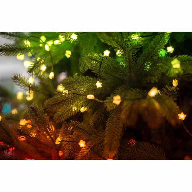 Меблі для геймерів - Гірлянда Smart LED Twinkly Strings Star RGB 200 IP20 12м USB-C кабель зелений (TWKS200RGB-G)#8