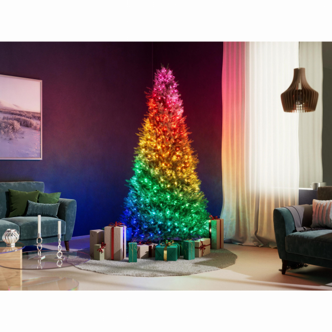 Меблі для геймерів - Гірлянда Smart LED Twinkly Strings Candle RGB 200 IP20 12м USB-C кабель прозорий (TWKC200RGB-T)#5