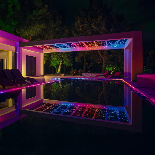 Меблі для геймерів - Гірлянда Smart LED Twinkly Dots Lights RGB 200 IP44 20м USB-C кабель чорний (TWD200STP-TEU)#5