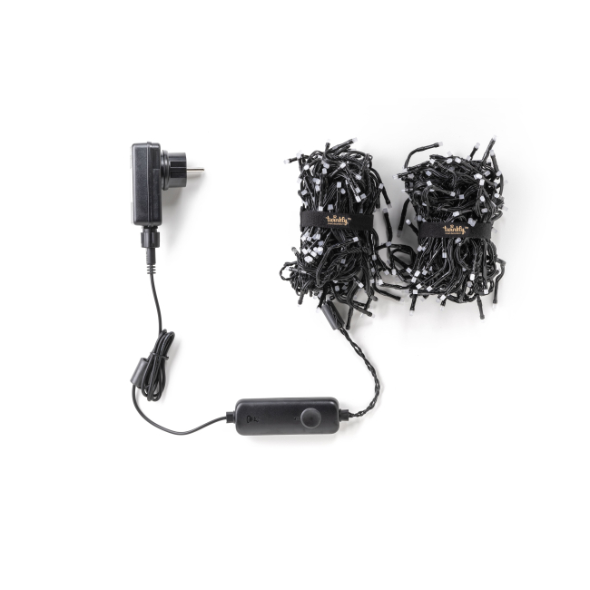 Меблі для геймерів - Гірлянда Smart LED Twinkly Cluster RGB 400 IP44 6м кабель чорний (TWC400STP-BEU)#3
