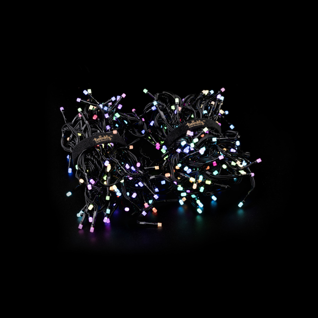 Меблі для геймерів - Гірлянда Smart LED Twinkly Cluster RGB 400 IP44 6м кабель чорний (TWC400STP-BEU)#5