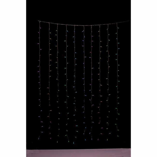 Мебель для геймеров - Гирлянда Smart LED Twinkly Curtain RGBW 210 IP44 1.45х2.1м кабель прозрачный (TWW210SPP-TEU)#6