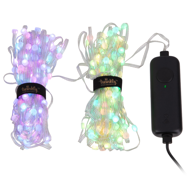 Мебель для геймеров - ​Гирлянда Smart LED Twinkly Dots Lights RGB 400 IP44 20м кабель прозрачный (TWD400STP-TEU)#5