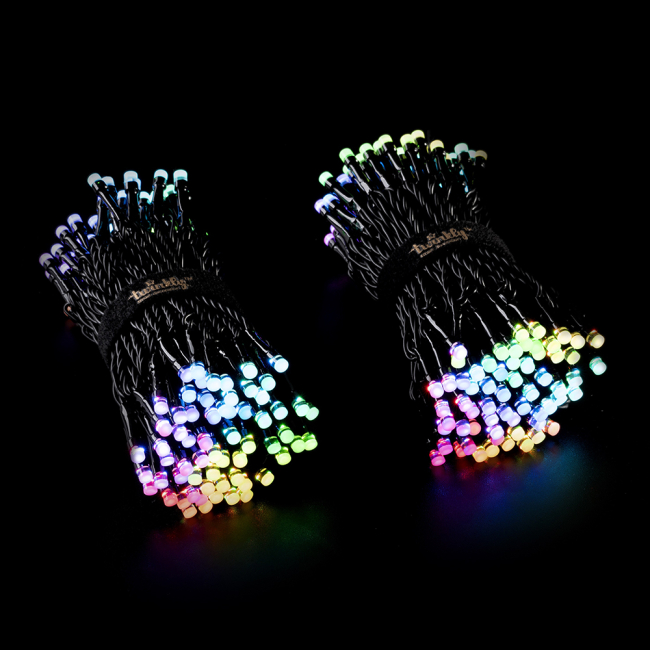 Мебель для геймеров - ​Гирлянда Smart LED Twinkly Strings RGBW 400 IP44 32м кабель черный (TWS400SPP-BEU)#6