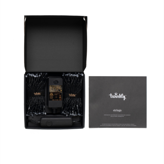 Меблі для геймерів - Гірлянда Smart LED Twinkly Strings RGB 600 IP44 48м кабель чорний (TWS600STP-BEU)#3