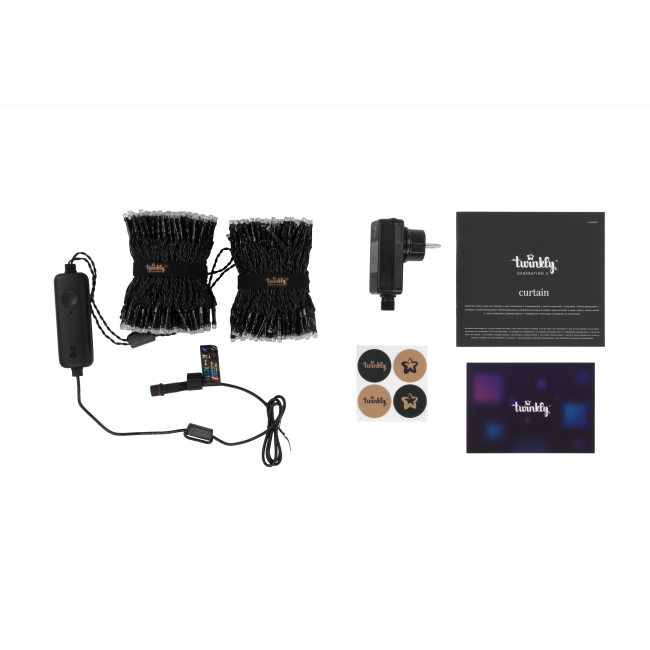 Меблі для геймерів - Гірлянда Smart LED Twinkly Strings RGBW 600 IP44 48м кабель чорний (TWS600SPP-BEU)#2