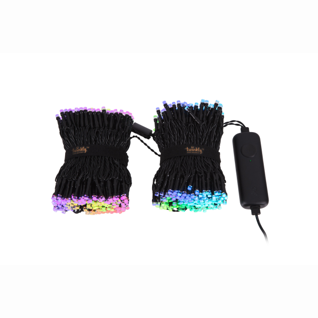 Меблі для геймерів - Гірлянда Smart LED Twinkly Strings RGBW 600 IP44 48м кабель чорний (TWS600SPP-BEU)#3