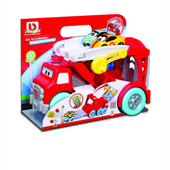 Машинки для малюків - Ігровий набір Bb Junior My 1st Collection Racing Transporter (16-88623)#2