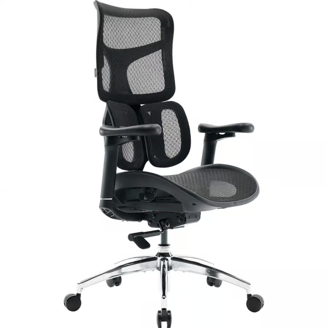 Мебель для геймеров - Офисное кресло Sihoo DORO S100 Mesh Black (S100-M301)#5