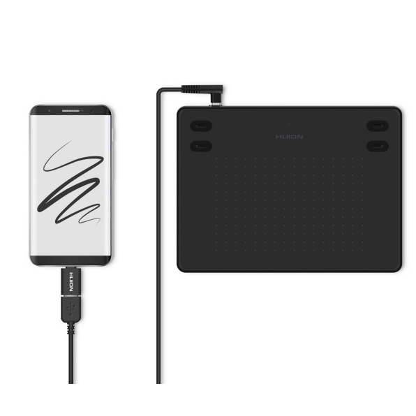Планшети - ​Графічний планшет Huion 4.8''x3'' RTE-100. USB-C. чорний (RTE-100)#4