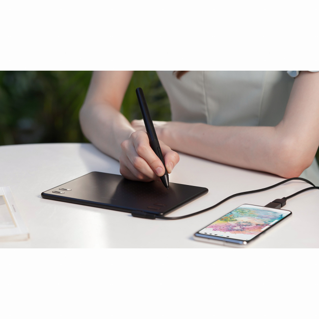 Планшети - ​Графічний планшет Huion 4.8''x3'' RTE-100. USB-C. чорний (RTE-100)#5