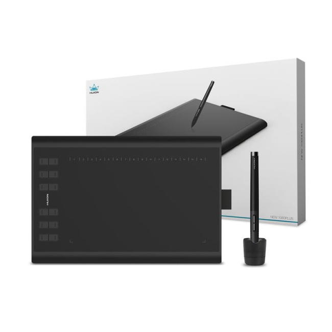 Планшеты - Графический планшет Huion 10''x 6.2'' H1060P. MicroUSB черный (H1060P HUION) (H1060P_HUION)#4