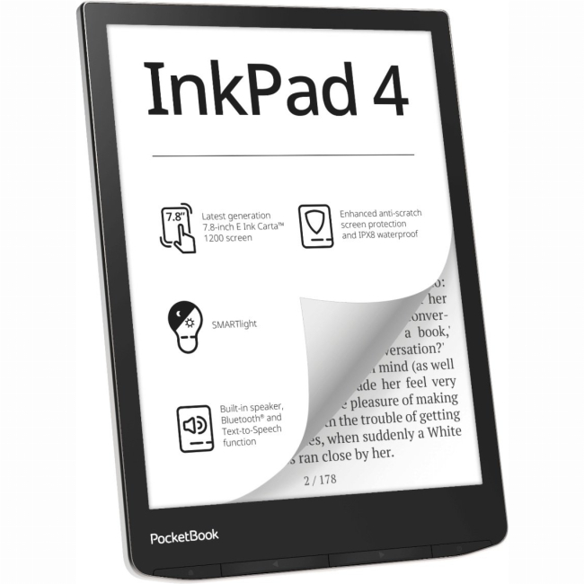 Планшеты - Электронная книга PocketBook 743G InkPad 4. Stardust Silver (PB743G-U-CIS)#8