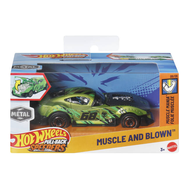 Автомоделі - Автомодель Hot Wheels Pull-back speeders Muscle and Blown (HPR70/HWH52-LA11)#5