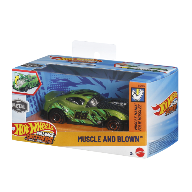 Автомоделі - Автомодель Hot Wheels Pull-back speeders Muscle and Blown (HPR70/HWH52-LA11)#6