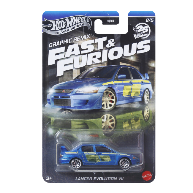 Автомоделі - Автомодель Hot Wheels Fast and Furious Lancer Evolution VII блакитна (HNR88/JBY47)#5